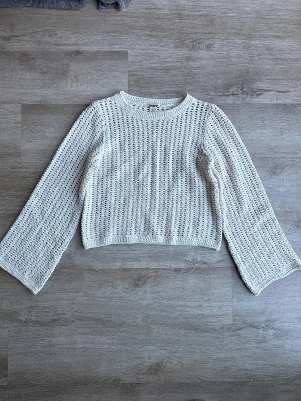 Magaschoni Crochet Knit Crew Neck Sweater sz L - Picture 2 of 7